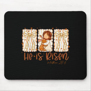 He is rizzin jesus for kids girls boys women youth mouse pad