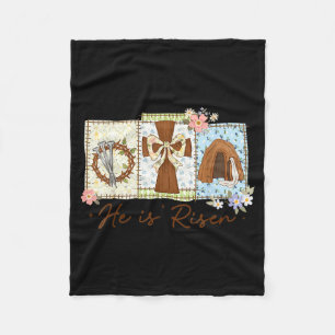 He is rizzin jesus funny for kids boy women youth fleece blanket