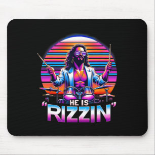 He Is Rizzin' Jesus Has Rizzen Funny Easter Christ Mouse Pad