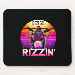 He Is Rizzin' Jesus Has Rizzen Retro Christian Nd Mouse Pad