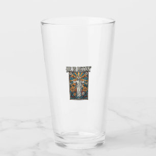 He Is Rizzin Vintage Easter Stained Glass Shirt De