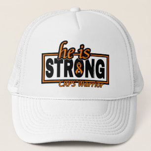 HE IS STRONG...CRPS TRUCKER HAT