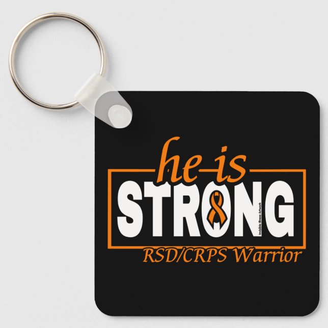 HE IS STRONG...RSD/CRPS KEY RING (Front)