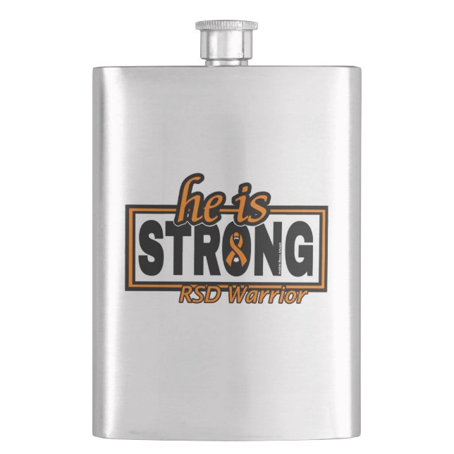 HE IS STRONG...RSD HIP FLASK (Front)