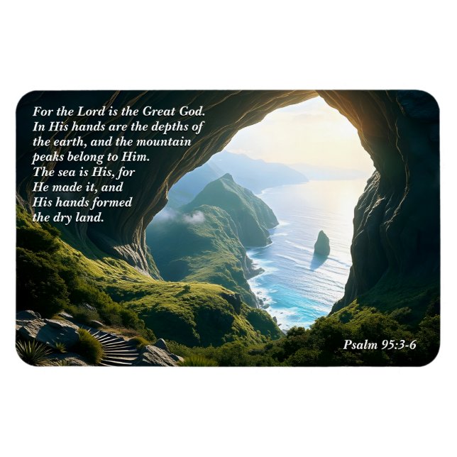 He is the Great God, God & Creation Verse Magnet (Horizontal)