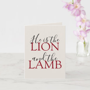 He is the Lion and the Lamb Sympathy Folded Card