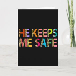 He Keeps Me Safe Wolf For Lovers Girlfriend Wife V Card