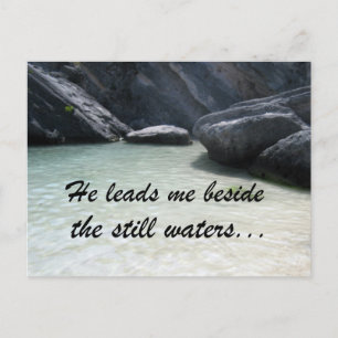 He leads me beside the still waters... postcard