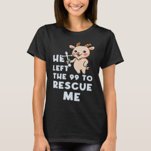He Left The 99 To Rescue Me Christian Faith Cross T-Shirt