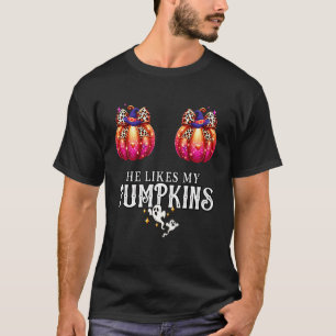 He Likes My Pumpkins I Like His Broomstick Couples T-Shirt