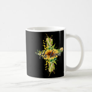 He Lives Easter Religious Christian Bible Verse Coffee Mug