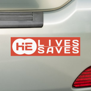 HE Lives HE Saves   The Cross   Jesus Bumper Sticker