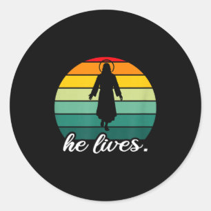 He Lives Jesus Christ Resurrection Classic Round Sticker