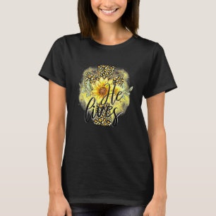 He Lives Sunflowers Faith Jesus Cross Christian Ea T-Shirt