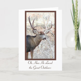 He Loved the Great Outdoors Men's Sympathy Card
