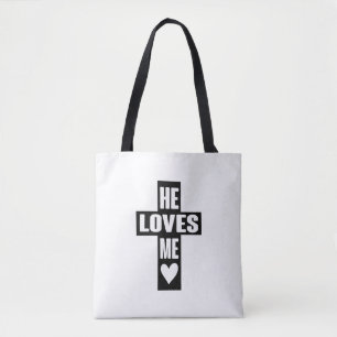 He Loves Like Jesus Quotes God Art Love Art Quote Tote Bag