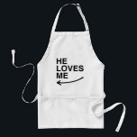 He loves me (left).png standard apron<br><div class="desc">GLBT SHIRTS If life were a T-shirt, it would be totally Gay! Browse over 1, 000 GLBT Humour, Pride, Equality, Slang, & Marriage Designs. The Most Unique Gay, Lesbian Bi, Trans, Queer, and Intersexed Apparel on the web. Everything from GAY to Z @ www.GlbtShirts.com FIND US ON: THE WEB: http://www.GlbtShirts.com...</div>