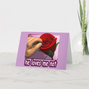 He Loves Me Not Holiday Card