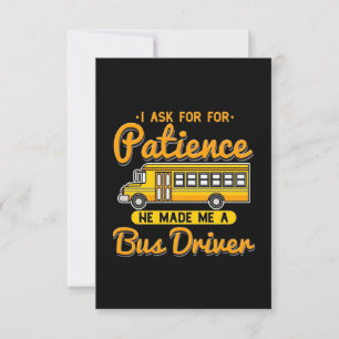 He Made Me A Bus Driver RSVP Card