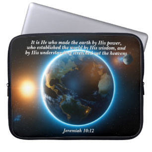 He Made the Earth: God & Creation Verse Laptop Sleeve