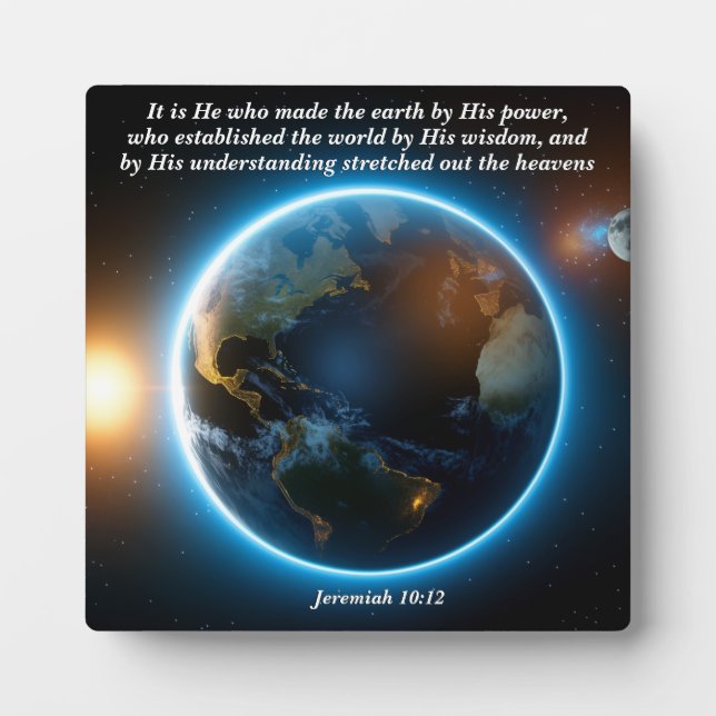 He Made the Earth: God & Creation Verse Plaque (Front)