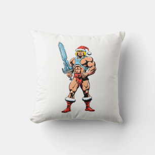 He Man Cartoon in Santa Hat – Retro Heman Cushion