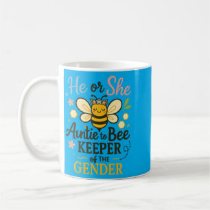 He Or Auntie To Bee Gender Reveal Baby Shower Coffee Mug