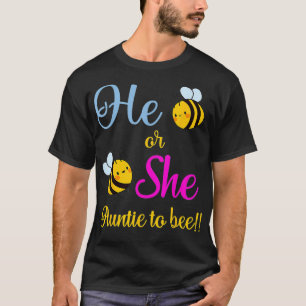 He Or She Auntie To Bee Keeper Of The Gender Revea T-Shirt