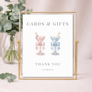 He Or She Coquette Gender Reveal Cards Gifts Sign