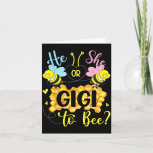 He or she gigi to bee gender reveal mothers day card