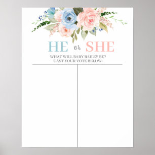 He or She Guess the gender poster