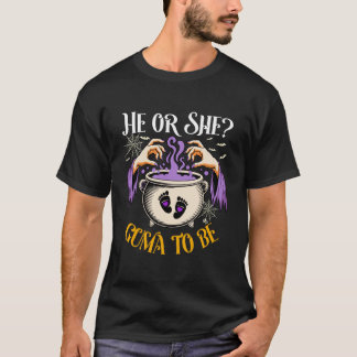 He Or She Guma to Be Baby Reveal Halloween Costume T-Shirt