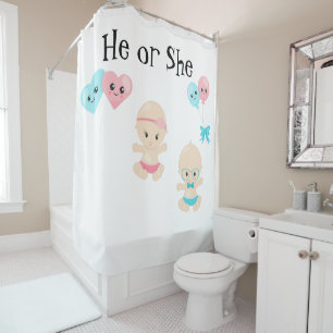 He or She Shower Curtain