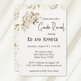 He or She What Will Baby Be || Gender Reveal Invitation