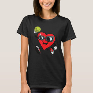 He Playing Handball Valentines Day Sports Boys Han T-Shirt