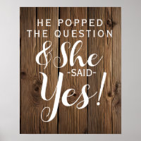He popped the question engagement bridal shower