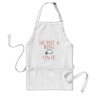 He Put a Ring On It Bride Standard Apron