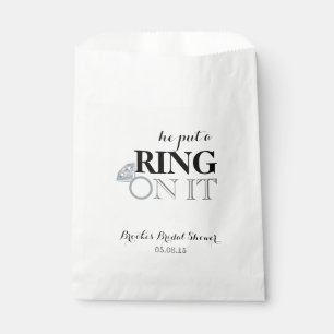 He Put a Ring On It Favour Bag