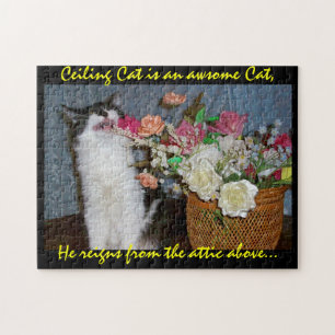 He reigns from the attic above... jigsaw puzzle