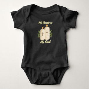 He Restores My Soul Bible Quote Unisex Baby Bodysuit