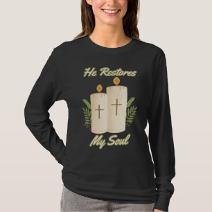 He Restores My Soul Bible Women's Long Sleeve T-Shirt