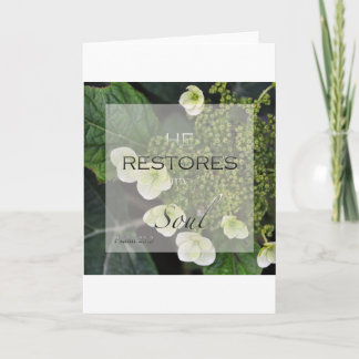 He Restores My Soul - Psalm 23 Encouragement Card