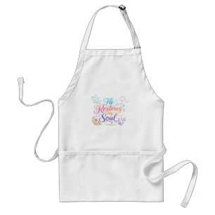 He restores my soul standard apron