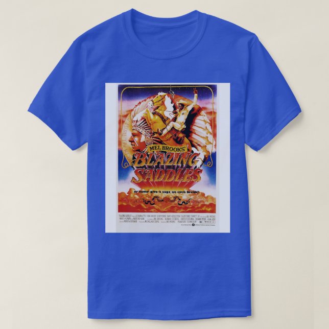 He Rode a Blazing Saddle T-Shirt (Design Front)