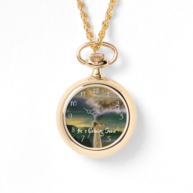 HE`S COMING SOON Christian Faith   Watch (Front)