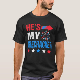 He s My Firecracker His And Hers Matching 4th Of J T-Shirt