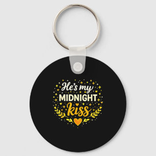 He’s My Midnight Kiss Romantic Love Quote Typograp Key Ring