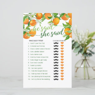 He Said She Said - Orange