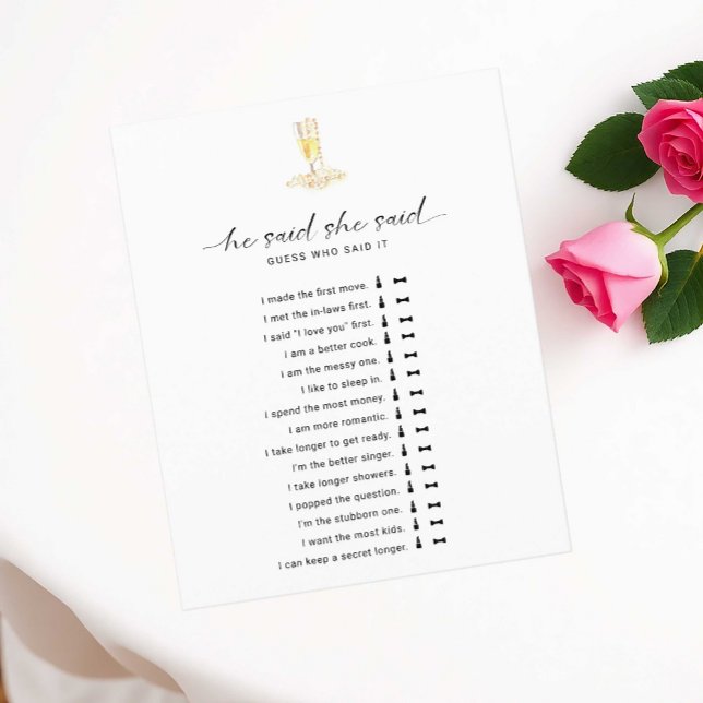 He Said She Said Pearls Prosecco Bridal Shower (Creator Uploaded)