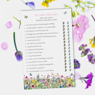 He Said, She Said   Summer Wildflowers